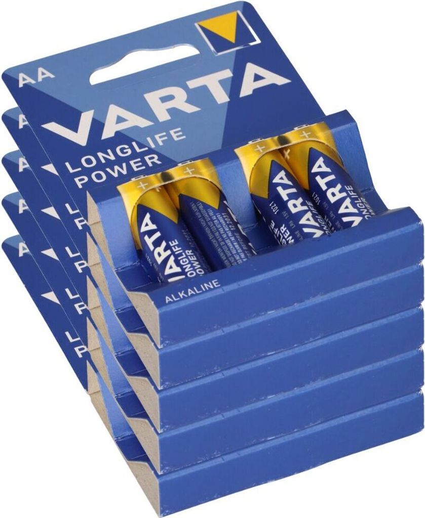 20x Varta 4906 Longlife Power AA im 4er Blister Mignon