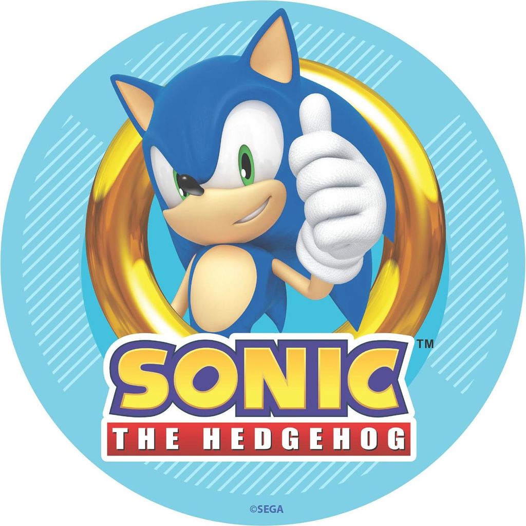 dekora - Essbare Runde Sonic Oblate Ø 20 cm - Offizielle Produktbild 