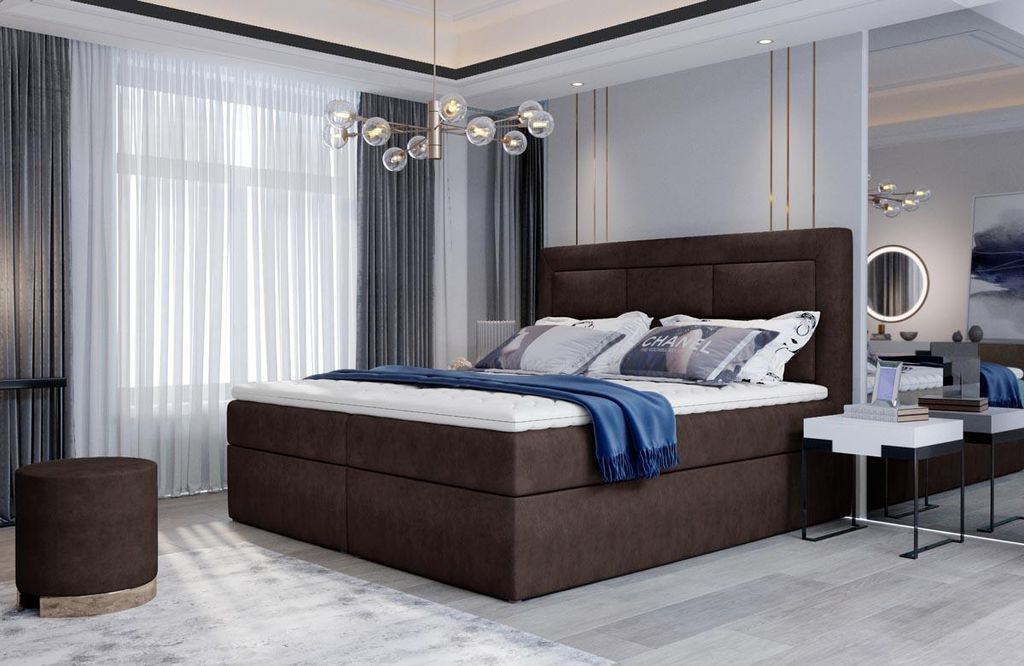 Vivre Polsterbett 140 - 180 cm; Braun (Kunstleder), Produktbild 