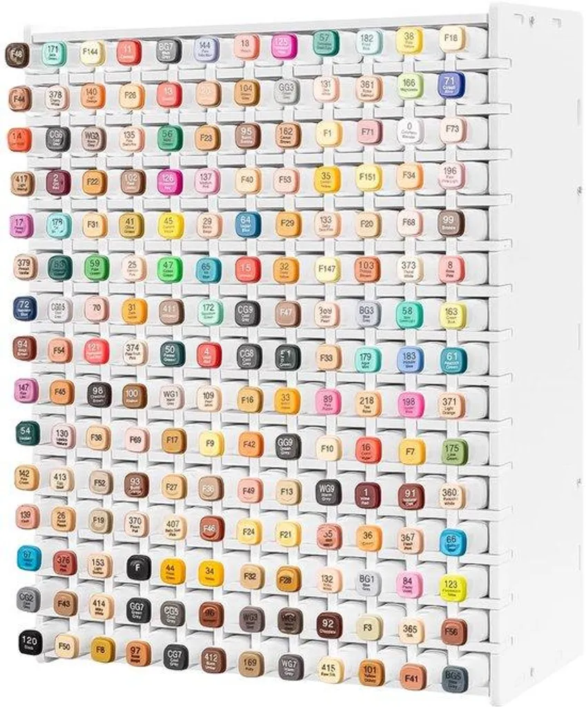 Porte-crayons 180 slots avec compartiments amovibles pour marqueurs