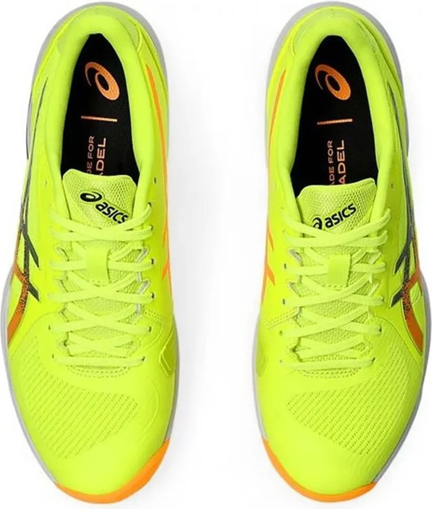Chaussures Asics Padel anti-glisse et fatigue, tennis jaune confort taille 44.5