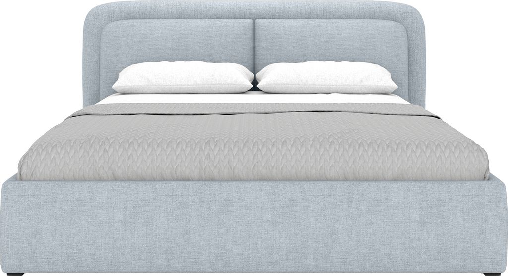 FEDVE Polsterbett Skalo mit Polsterrahmen 180x200 cm, Silber
