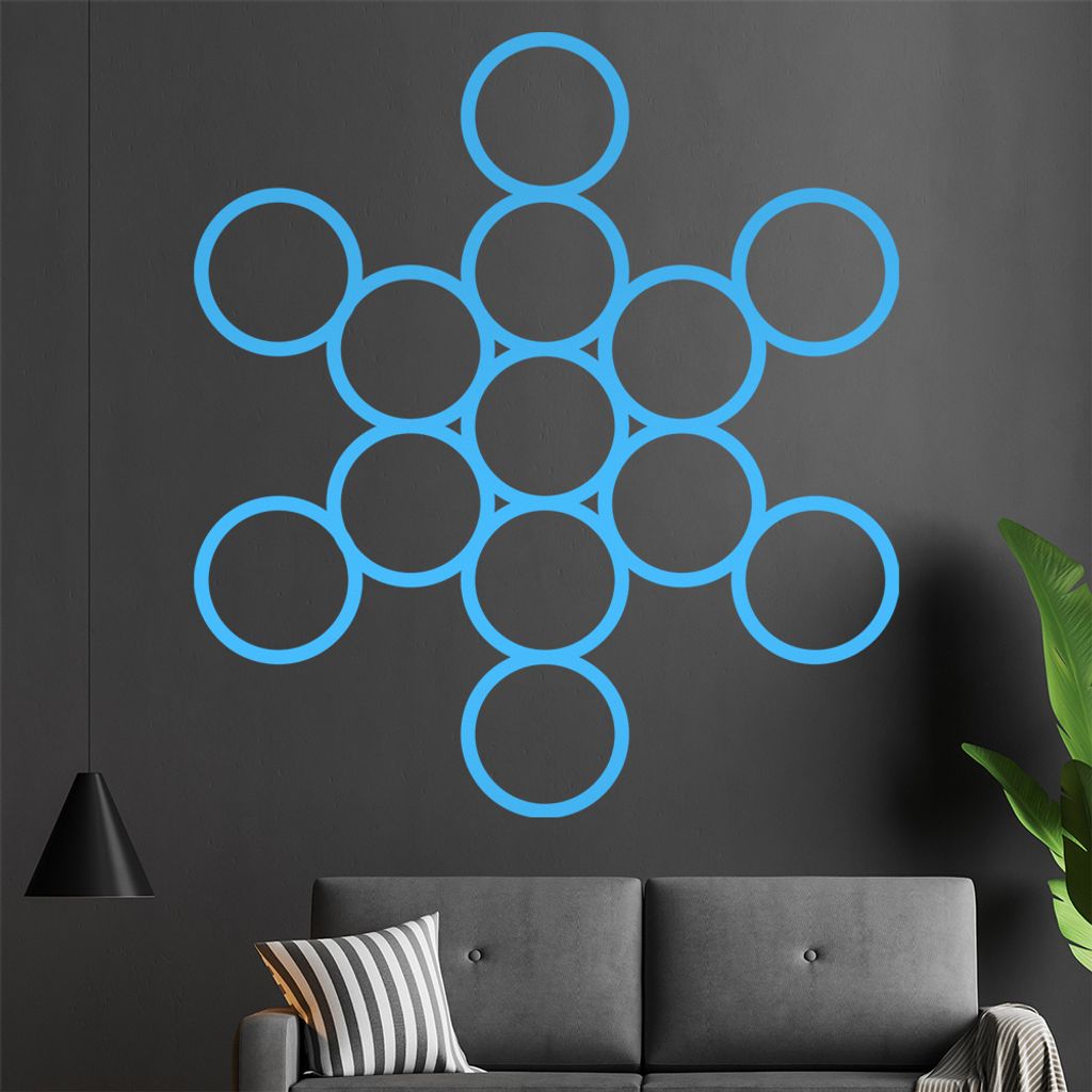 Frucht des Lebens Wandtattoo in 6 Größen - Wandaufkleber Wall Sticker - Dekoration, Küche, Wohnzimmer, Schlafzimmer, Badezimmer