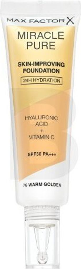 Max Factor Miracle Pure Skin-Improving Foundation langanhaltendes Make-up mit Hydratationswirkung 76 Warm Golden 30 ml