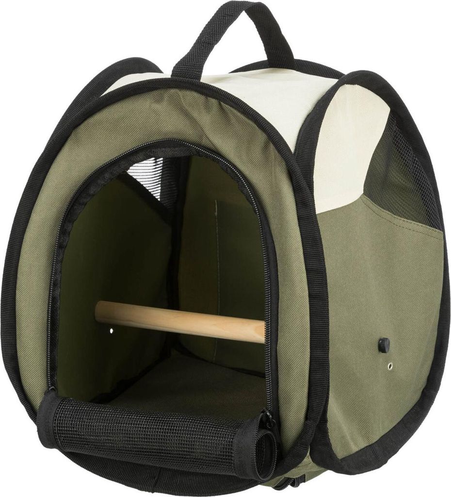 TRIXIE Transporttasche - beige/olivgrün - 27 × 32 × 27 cm Produktbild 