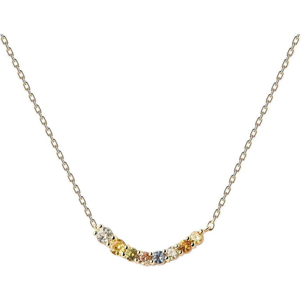 Collier Or 18K PDPAOLA Collection Couleur Sertie de Cristaux Femme
