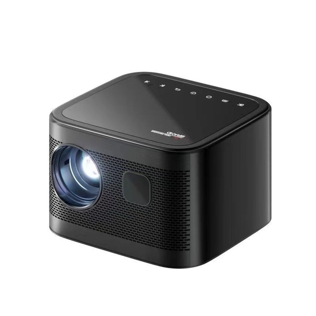 ZELURXX Full HD 1080P Projektor mit 200-Zoll-Bild, 180 ANSI Lumen, Bluetooth, Autofokus, WiFi, Lautsprecher – Heimkino Beamer, Schwarz