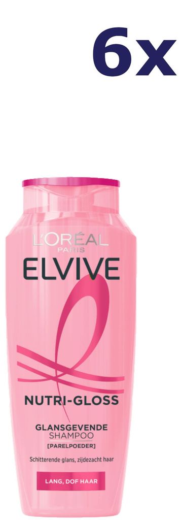 6x L'Oréal Elvive Shampoo 250 ml Nutri Gloss Produktbild 