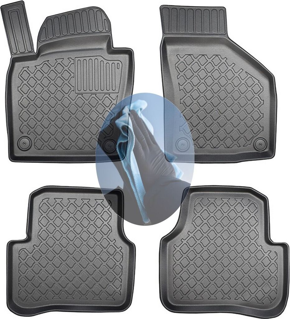 Z519323 TPE-Gummifußmatten kompatibel mit VW Passat CC BlueMotion 3C/35 Typ 357 Coupé Coupe Limousine 4-türer 2008-2012