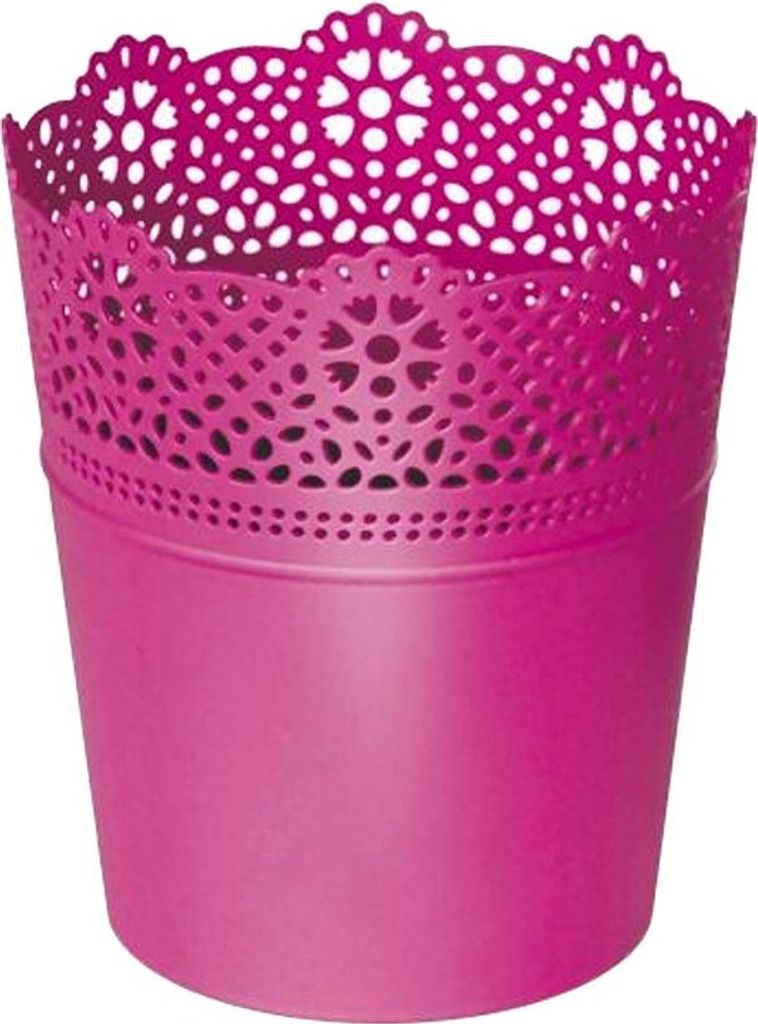 Vaso da fiori con pizzo Pizzo fucsia 11,2 cm Immagine del prodotto 