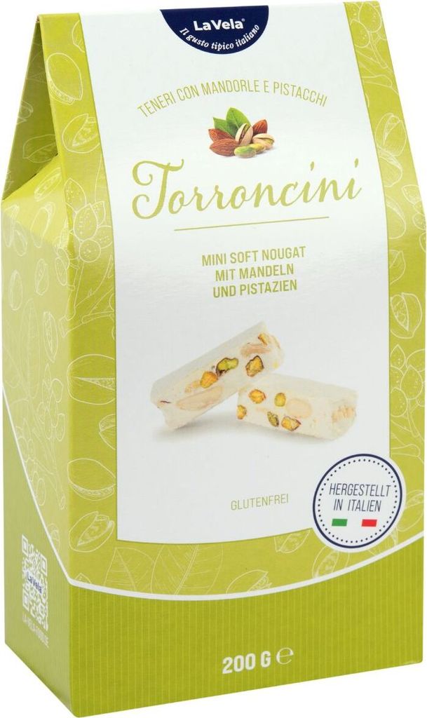 La Vela Torroncini mit Mandeln und Pistazien, soft, 200g, Produktbild 