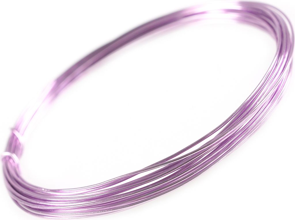 5m Aludraht Aluminiumdraht 1mm Dekodraht Schmuckdraht Bindedraht Farbwahl, Farbe:rosa