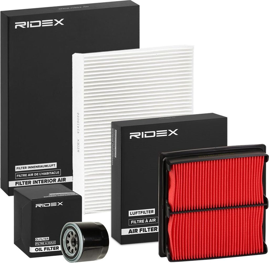 RIDEX Filterset Inspektionspaket Filtersatz für HONDA CIVIC VI Hatchback (EJ, EK) CR-V I (RD) CIVIC VI Fastback (MA, MB) CIVIC V Hatchback (EG)