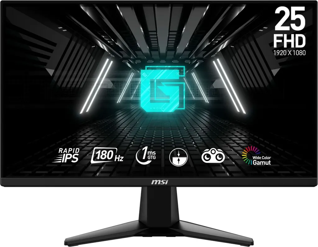 MSI G255F Écran Gaming 24,5" Rapid IPS FHD 180Hz pour Joueurs PC
