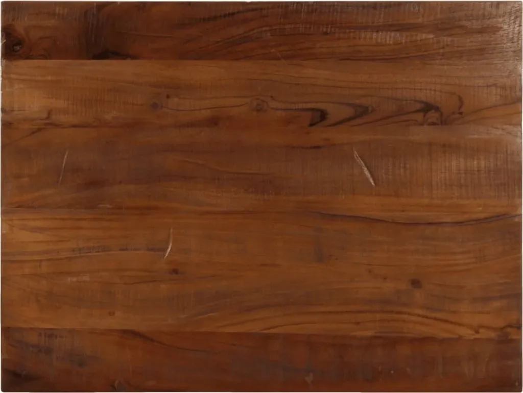 Piano Tavolo 80x70x2,5 cm in Legno Massiccio di Recupero | Stile Vintage