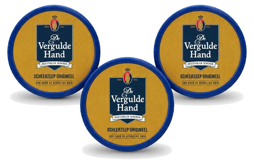 3 x De Vergulde Hand Original scheerzeep tablet - 75 g - Productafbeelding 