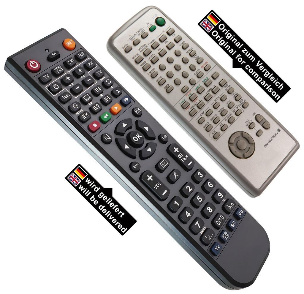 Ersatz Fernbedienung für Sony RM-SD390AV | RMSD390AV