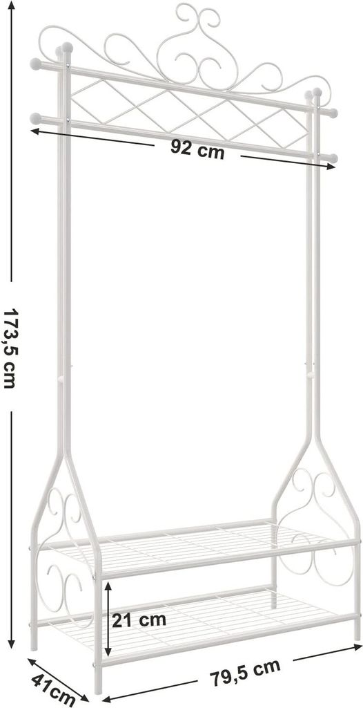 SONGMICS Wieszak na ubrania z drążkiem na ubrania i 2 Zdjęcie produktu 16