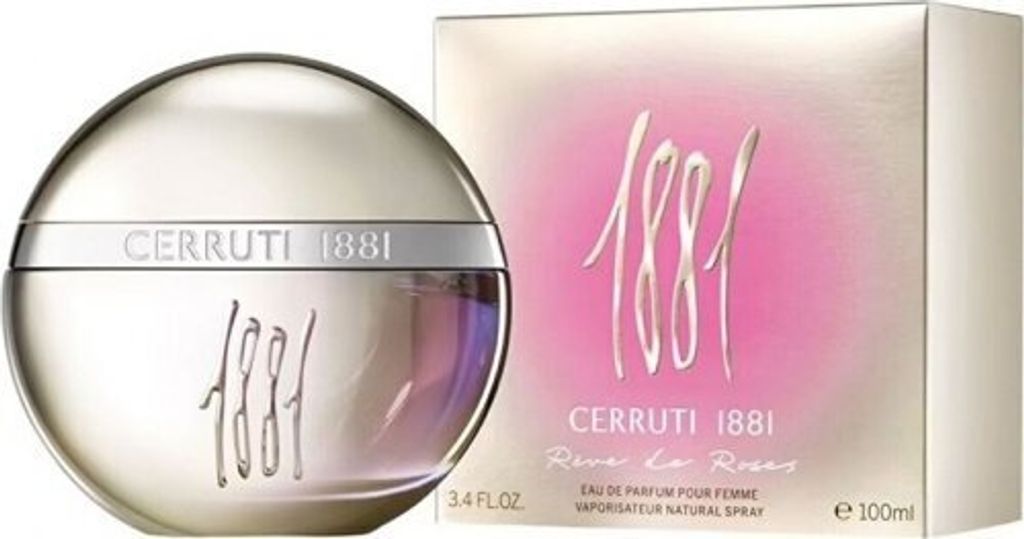A perfume bottle and its box are displayed against a white background.