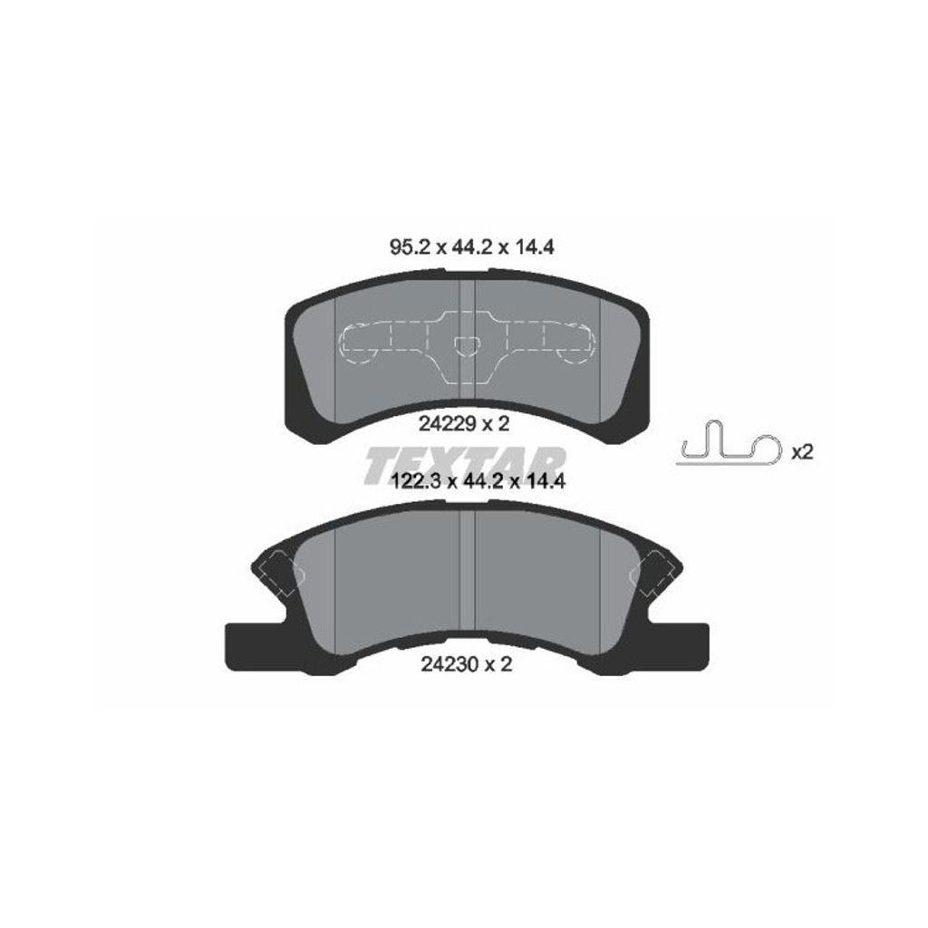 Textar Bremsbeläge vorne für Daihatsu Charade Cuore Mitsubishi SpaceStar Mirage