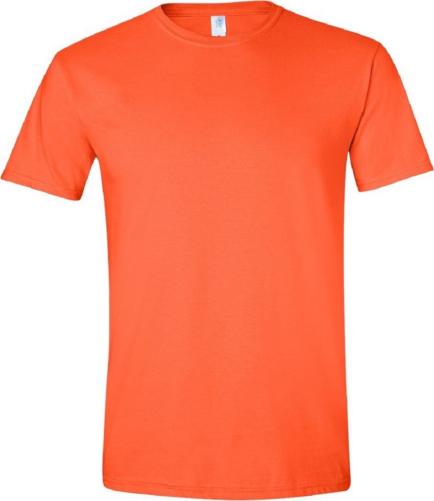Gildan Soft-Style Herren T-Shirt, Kurzarm, Rundhalsausschnitt BC484 (4XL) (Orange)