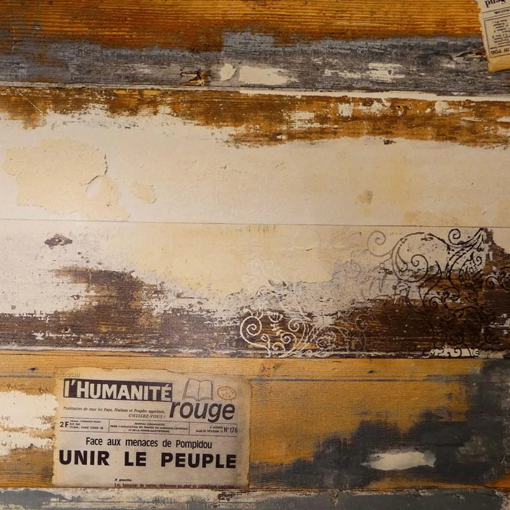 Plateau de table robuste 120x70 cm mélaminé vintage TIGAONE intérieur