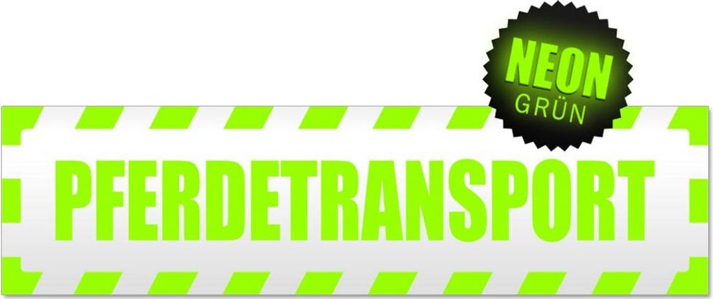 Pferdetransport gestreift Magnetschild Schild magnetisch