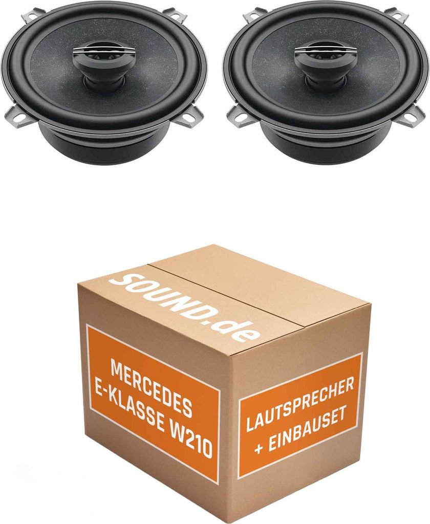 Lautsprecher Boxen Einbaupaket hinten Hertz CX 130 passend für Mercedes E-Klasse W210 + Kombi | 2x Tief-Mitteltöner mit integriertem Hochtöner 1...