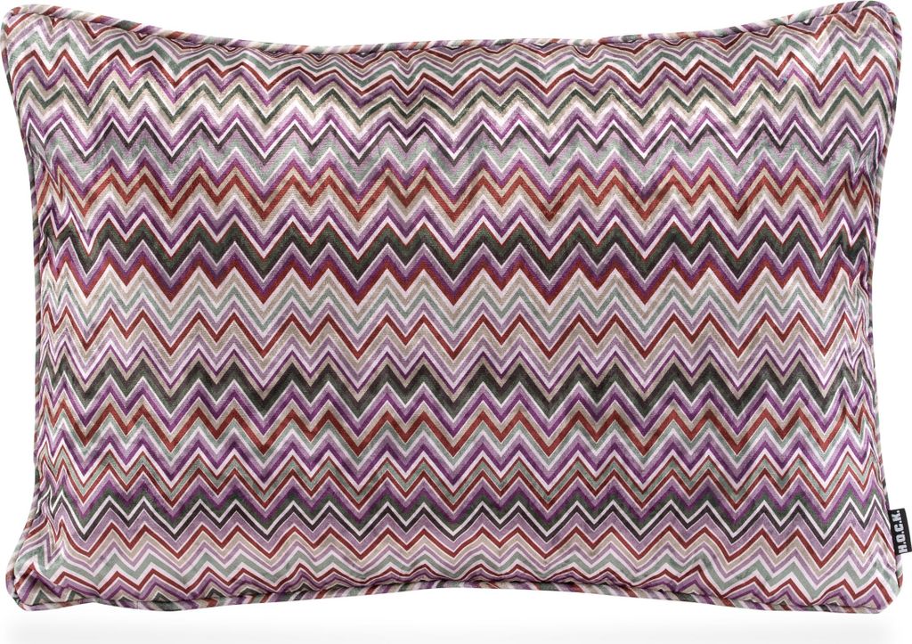 H.O.C.K. Zacki Kissen mit Keder 60x40cm lila Zickzack col. 4003