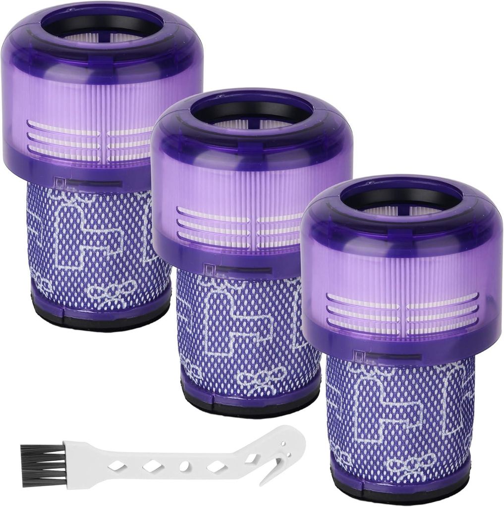 Ersatz Filter für Dyson V12 Detect Slim Staubsauger,Absolute Extra/Total Clean/Fluffy Zubehör Hinterer Filter Ersatzteil 971517-01(3 Stück Hepa ...