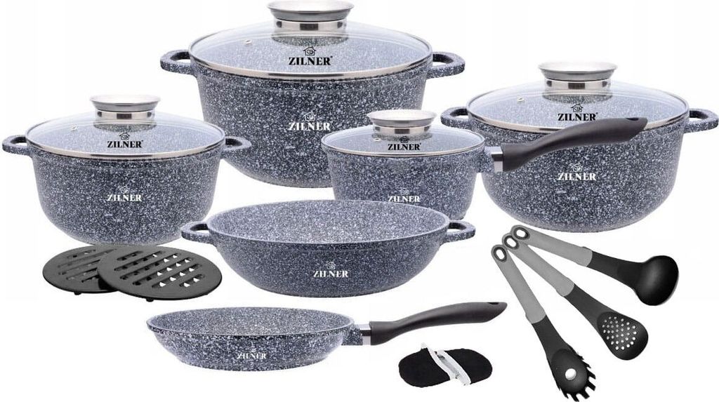 batterie de cuisine en granit Zilner Zl-7060 17 pièces avec Image du produit 