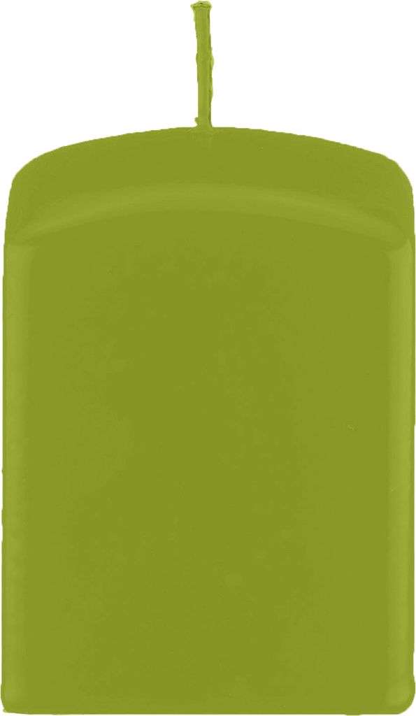 Quader, Quadratische Kerzen Limonegrün 150 x Ø 70/70 mm, 8 Stück