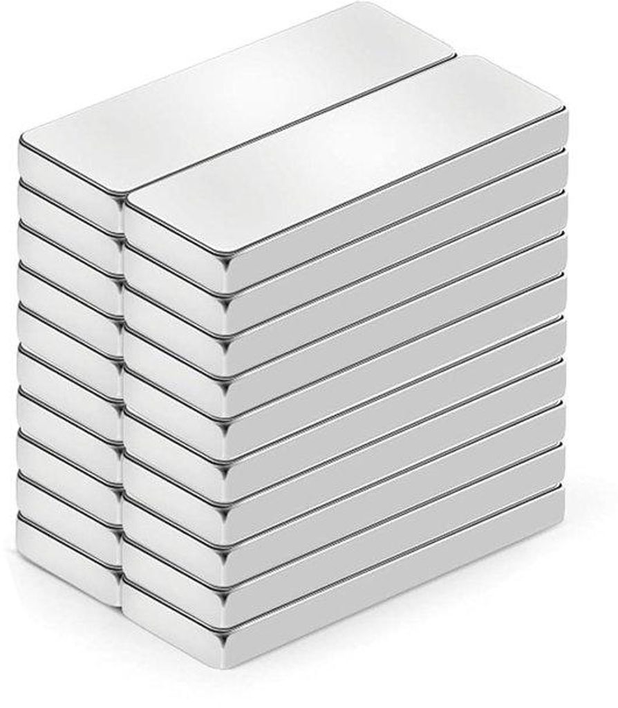 20 Stück starke Neodym-Magnete 30 x 10 x 3 mm superstarke seltene Erdmagnete - kleine rechteckige Magnete für Pinnwand, Küchenkasten, Whiteboard