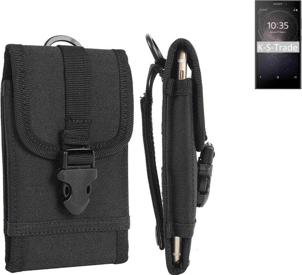 K-S-Trade Handyhülle kompatibel mit Sony Xperia L2 Gürteltasche Holster Handytasche Gürtel Tasche Schutzhülle Robuste Handy Schutz Hülle Tasche