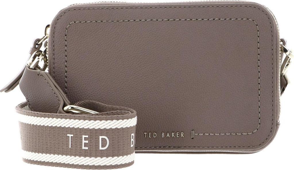 Ted Baker Leder Umhängetasche Linzie Webbing Leather Crossbody Camera Bag Taupe