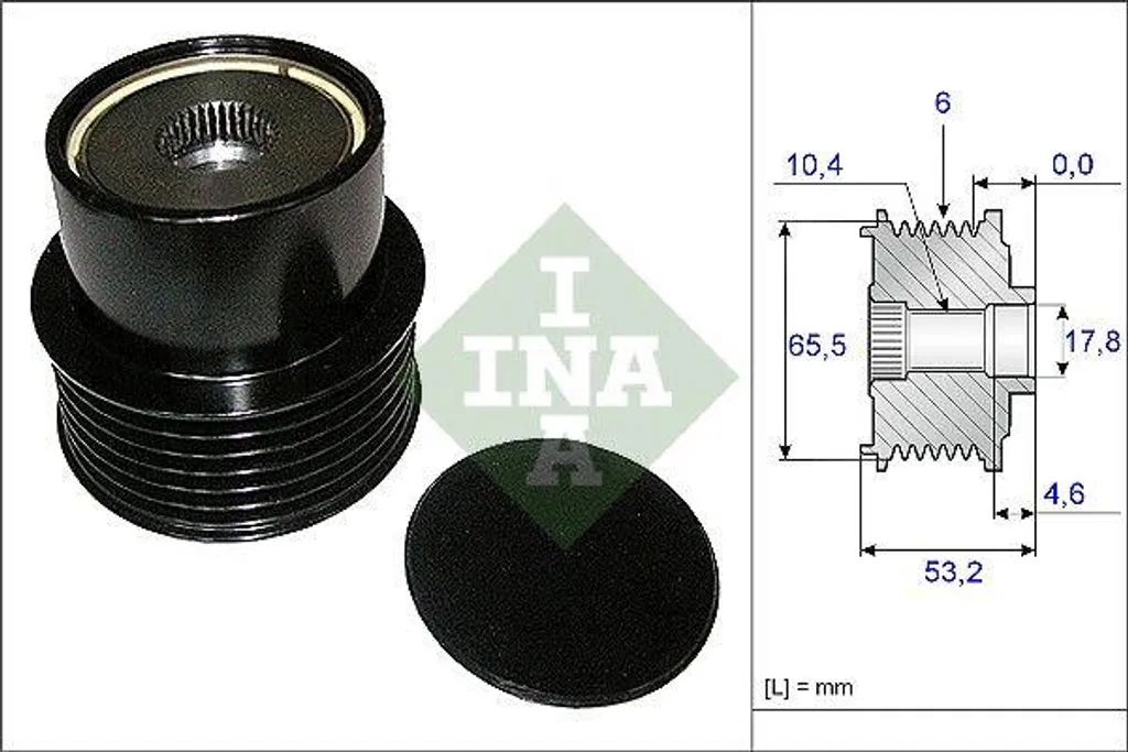 INA 535 0195 10 Puleggia a Ruota Libera Alternatore Volvo 31316803