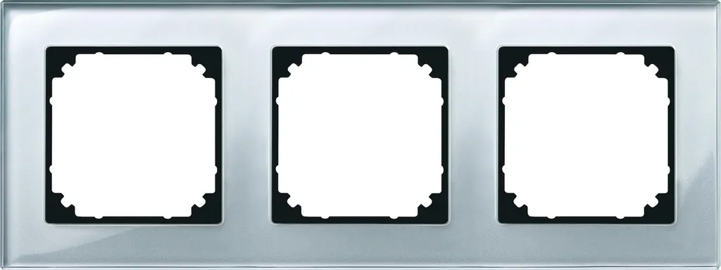 Habillage Interrupteur Merten 489360 Argent en Verre pour Rénovation