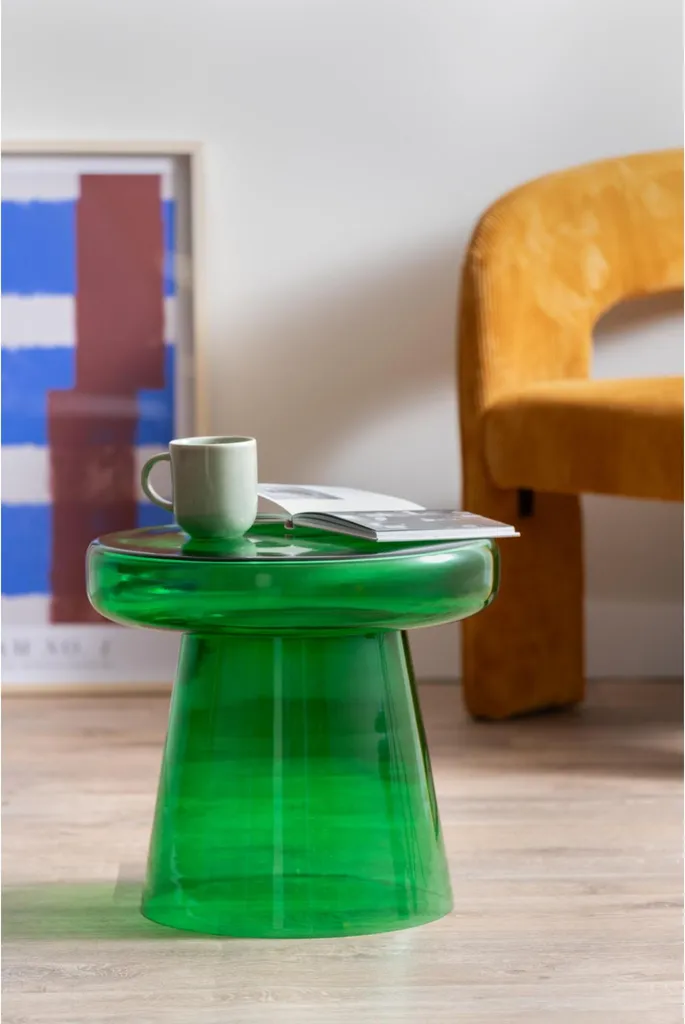 Table basse Simpleza Leitmotiv Vert métal - Design compact 41cm