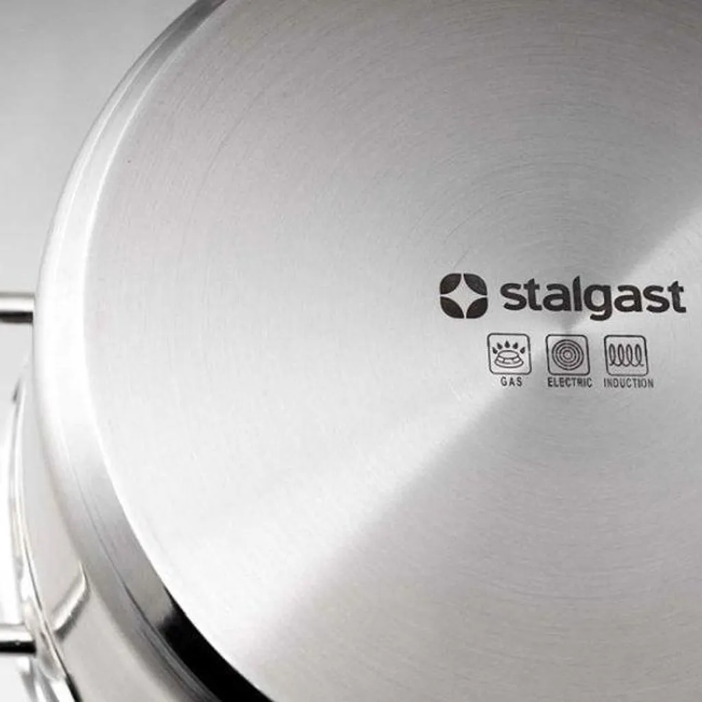 Marmitta Alta 2,5 Litri Ø 160mm Inox 18/10 con Coperchio Professionale - 3