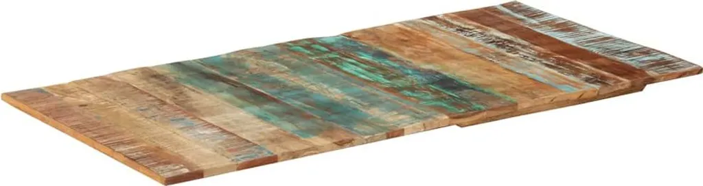 Piano del tavolo rettangolare 60x120 cm 15-16 mm in legno massiccio di recupero