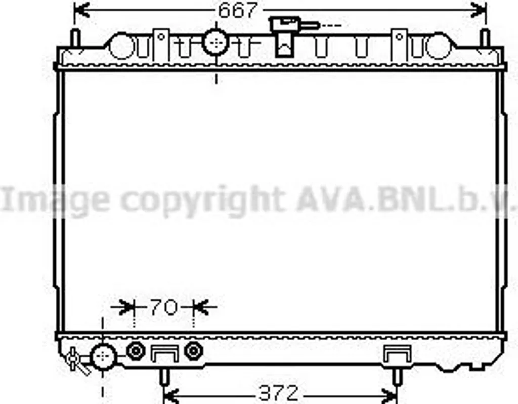 Radiateur moteur AVA DN2239 haute efficacité thermique OE 214608H900