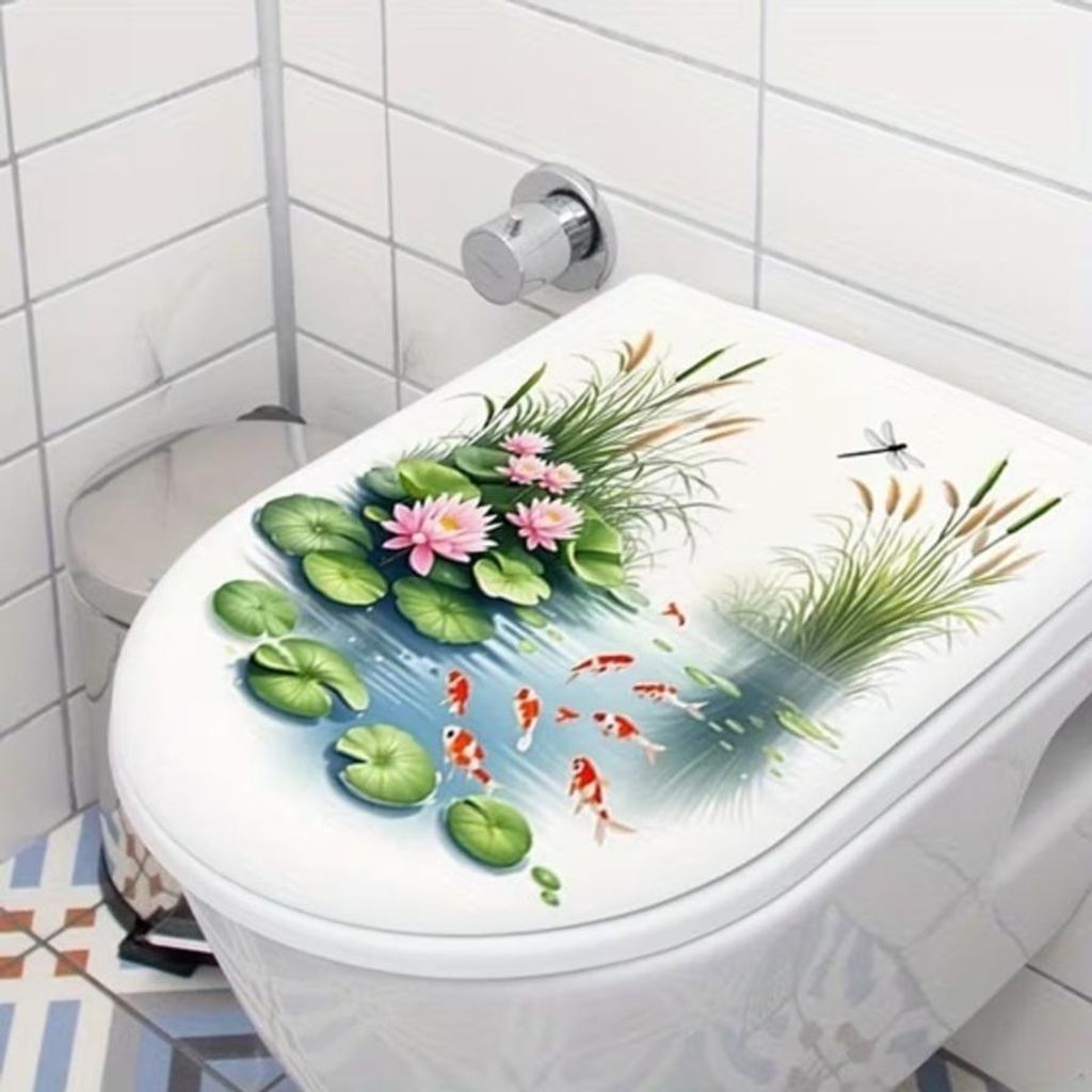 GKA WC-Deckel Aufkleber Natur Toilettendeckel Tattoo Produktbild 