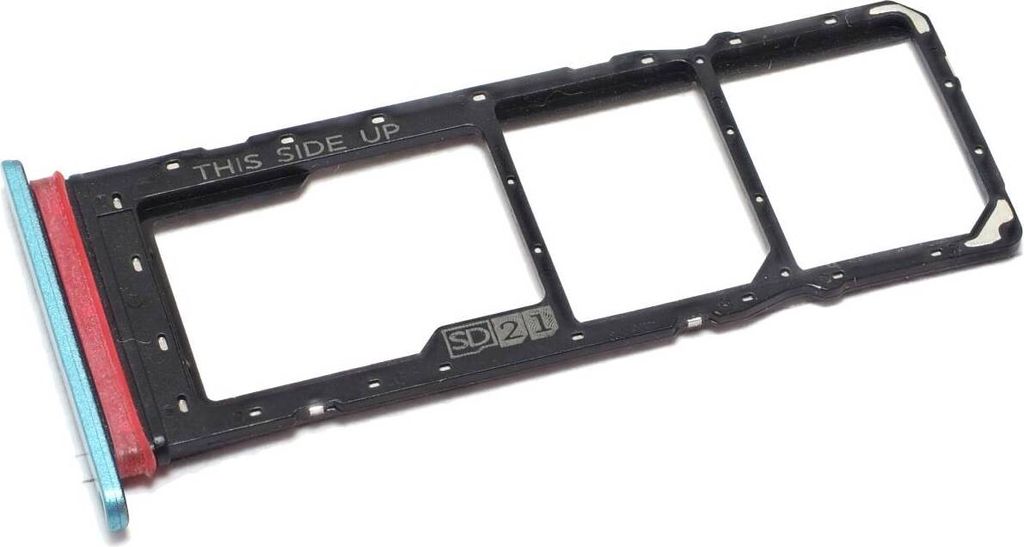 Simkartenhalter passend für Motorola Moto E20 (XT2155) + micro-SD Speicherkartenfach, Originalersatz, Blau
