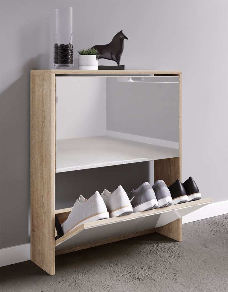 VCM Holz Schuhschrank | Maße: H. 73 x B. 63 x T. 17 cm | 2 Produktbild 