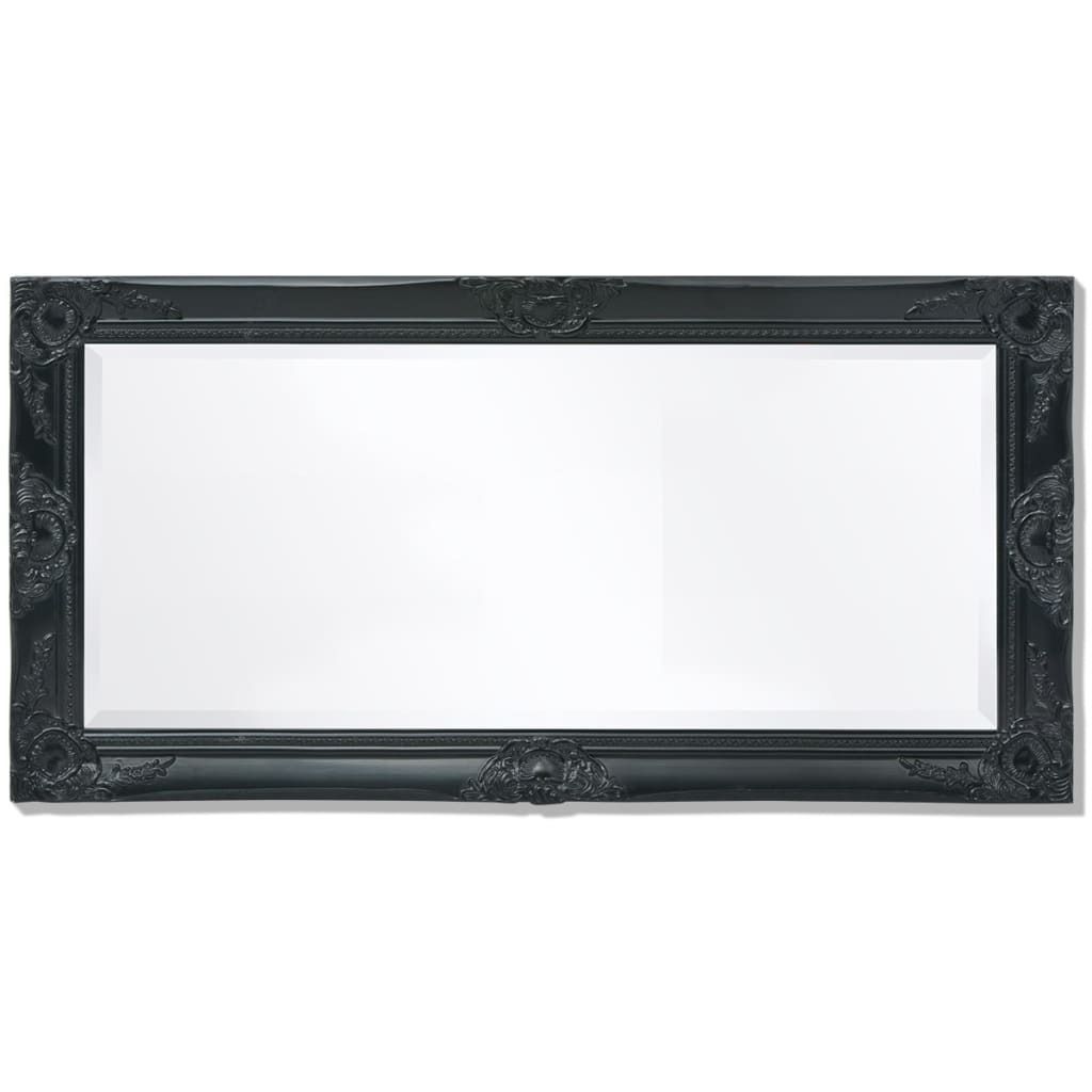 vidaXL Wandspiegel im Barock-Stil 100x50 cm Schwarz Produktbild 
