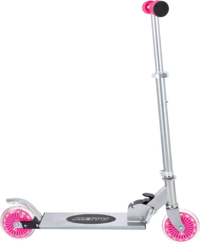 Scooter Alu Rose Pliable - Roues 125mm et Guidon Ajustable Très Léger