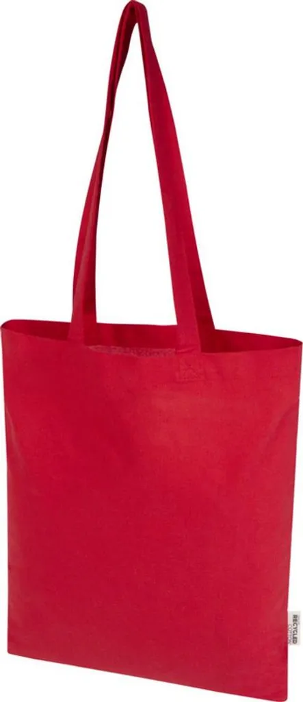 Tote Bag Madras Floso in Cotone Riciclato | Borsa Ecologica Rossa 7L
