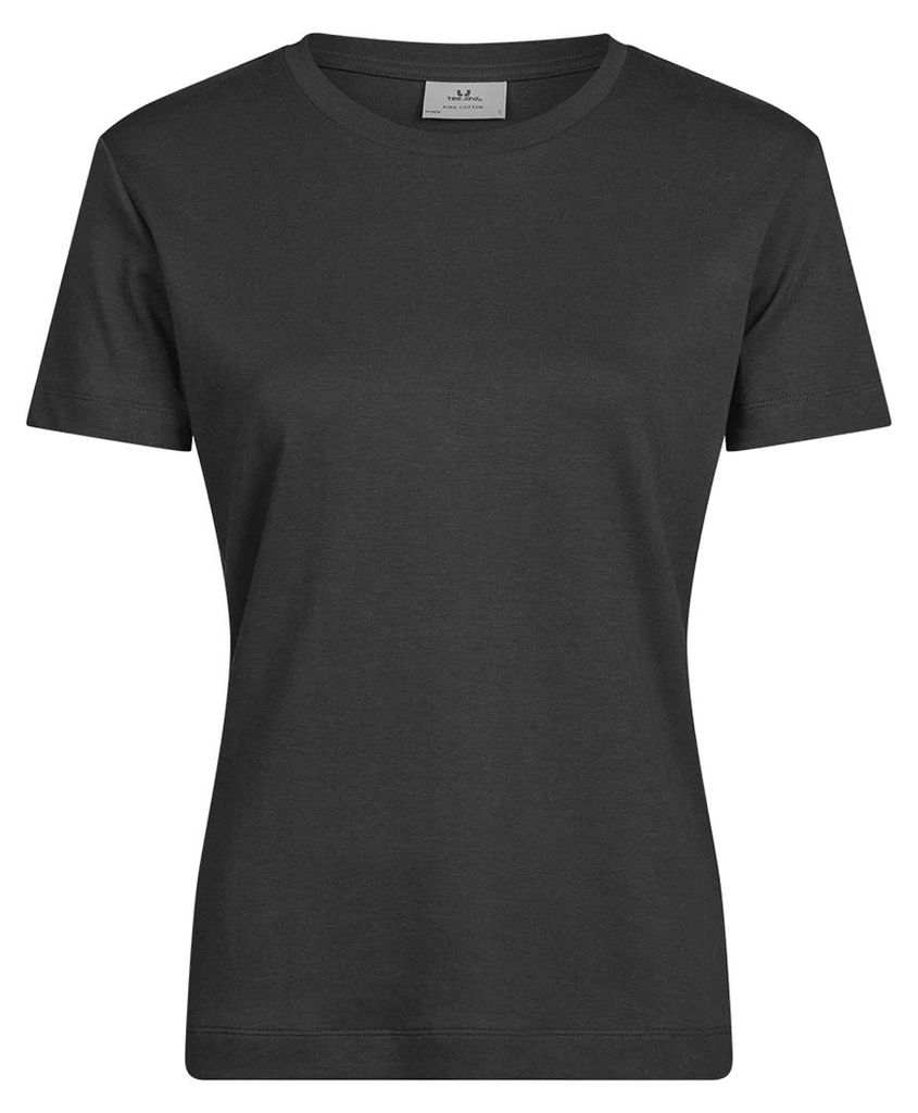 Tee Jays - T-Shirt für Damen, Pima-Baumwolle (aus Peru) PC8224 (XXL) (Schwarz)