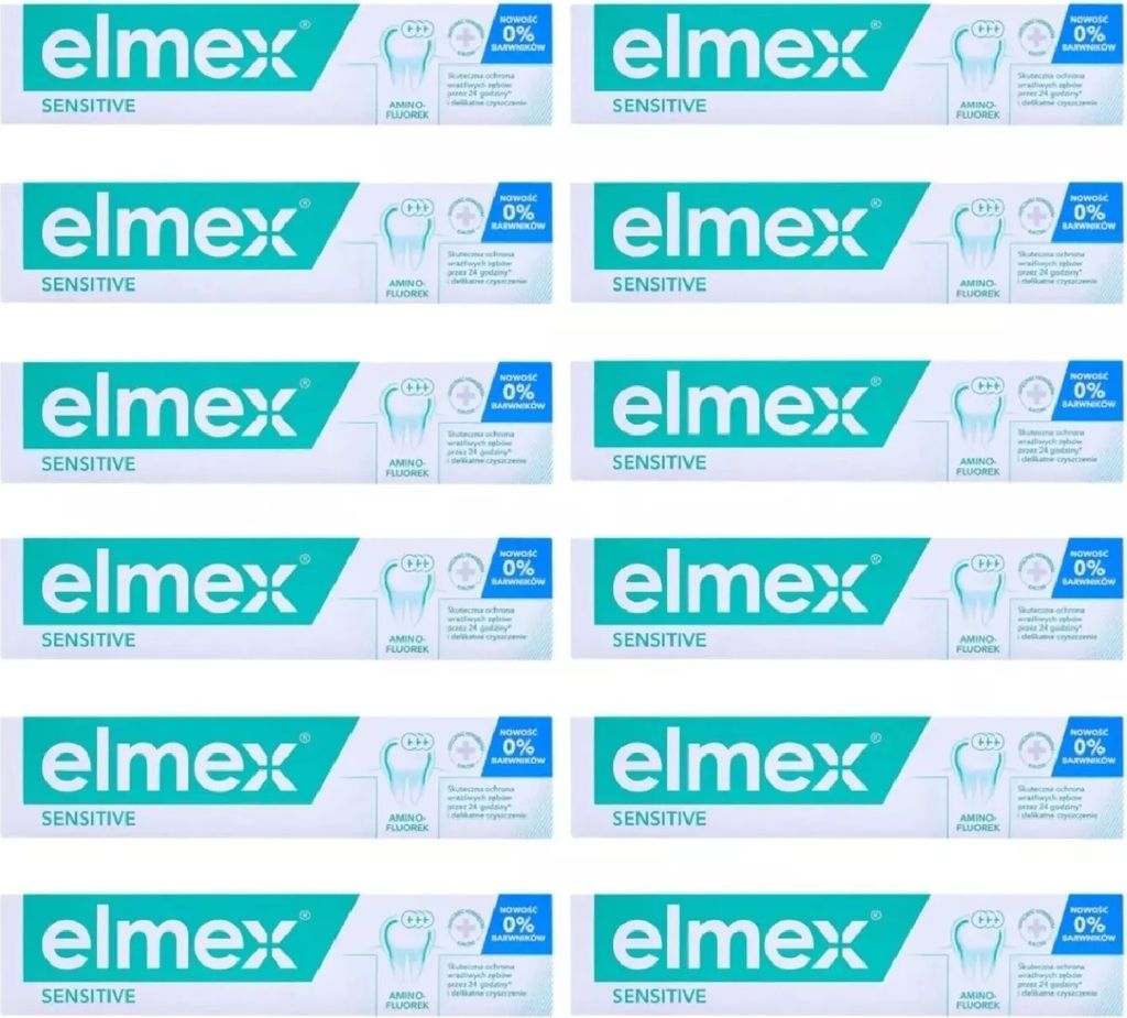 Zahnreinigung Elmex Sensitive 12x 75ml Zahnpasta mit Produktbild 