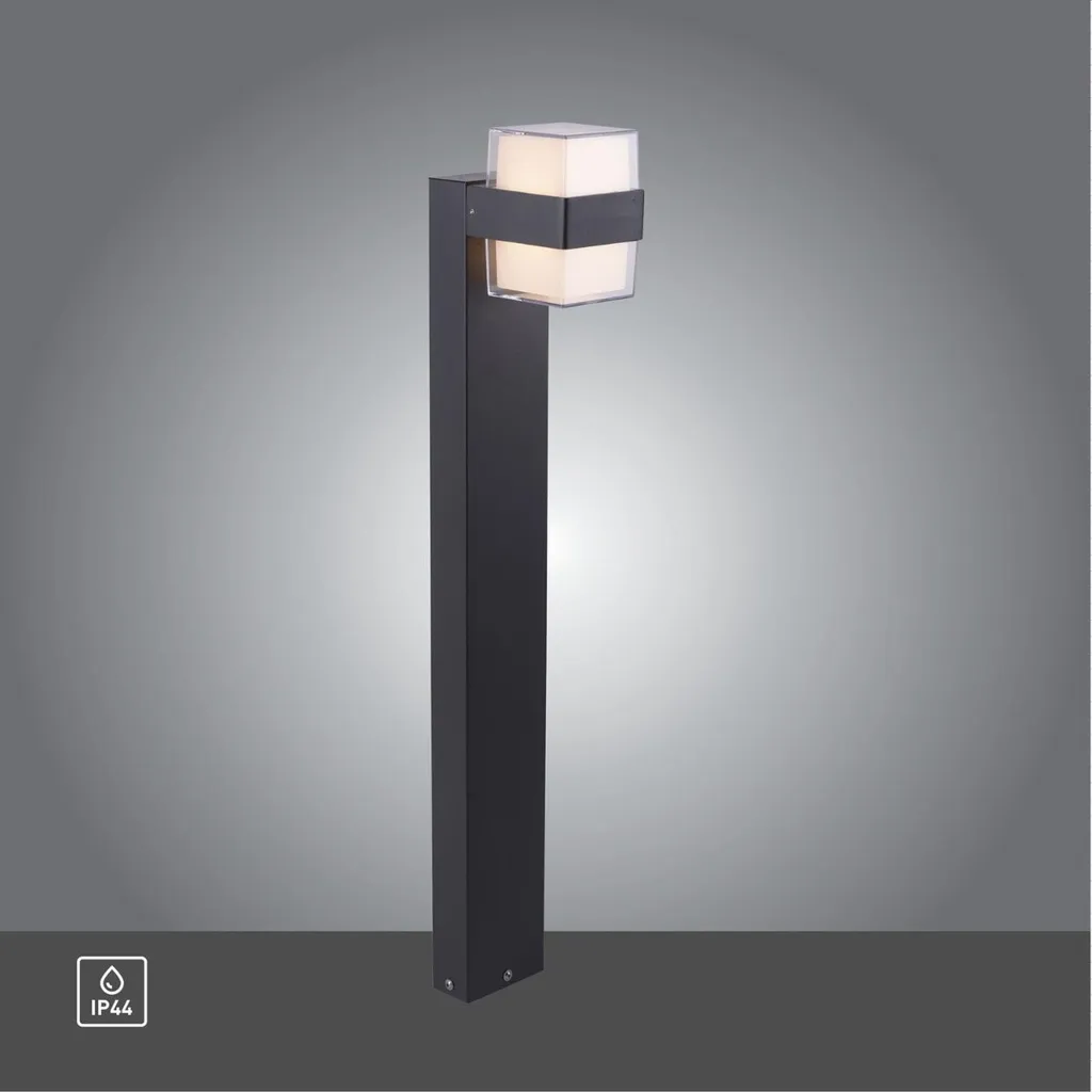 Poteau de jardin LED 8W CARA Paul Neuhaus - Borne moderne encastrée